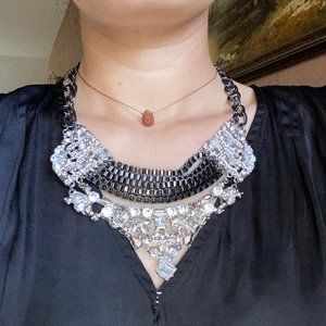 Black and Silver Layered Necklace